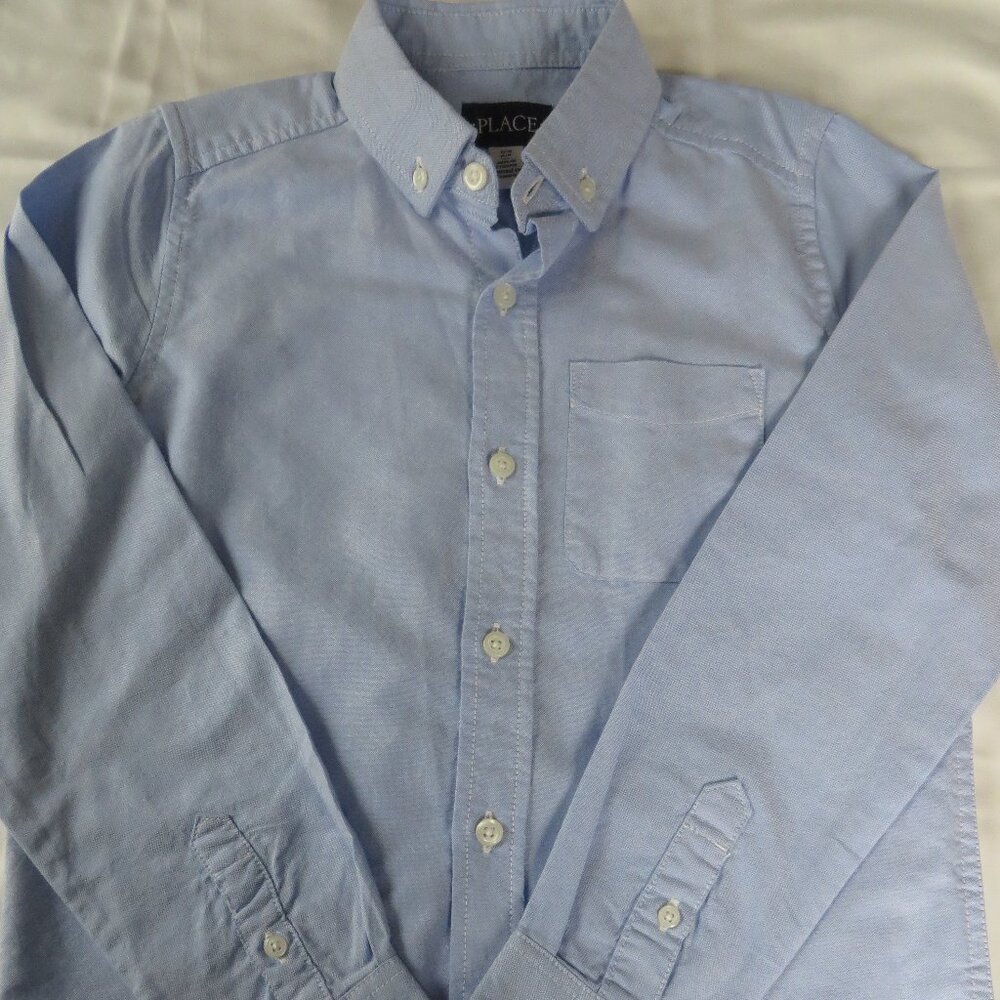 PLACE Boys Button Down | Light Blue | Size 7/8